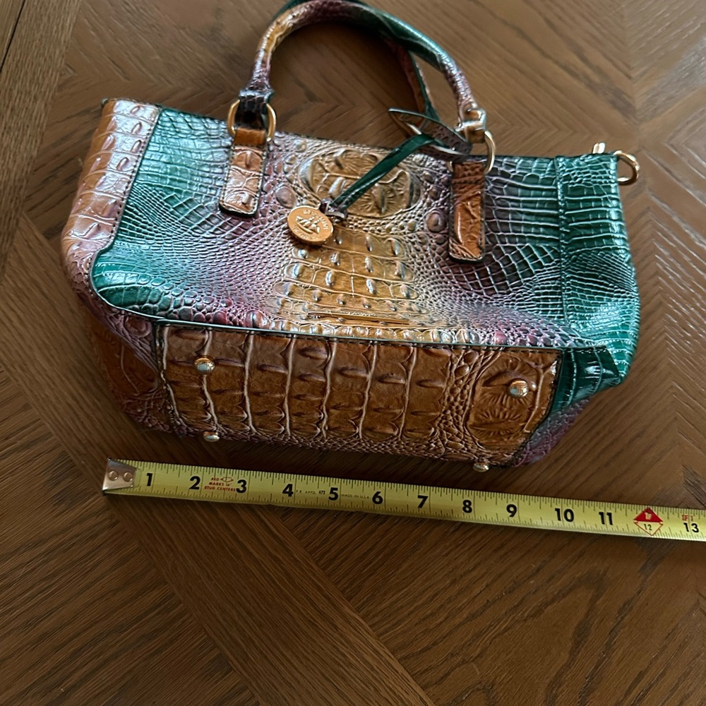 Multicolor Crocodile Embossed Handbag